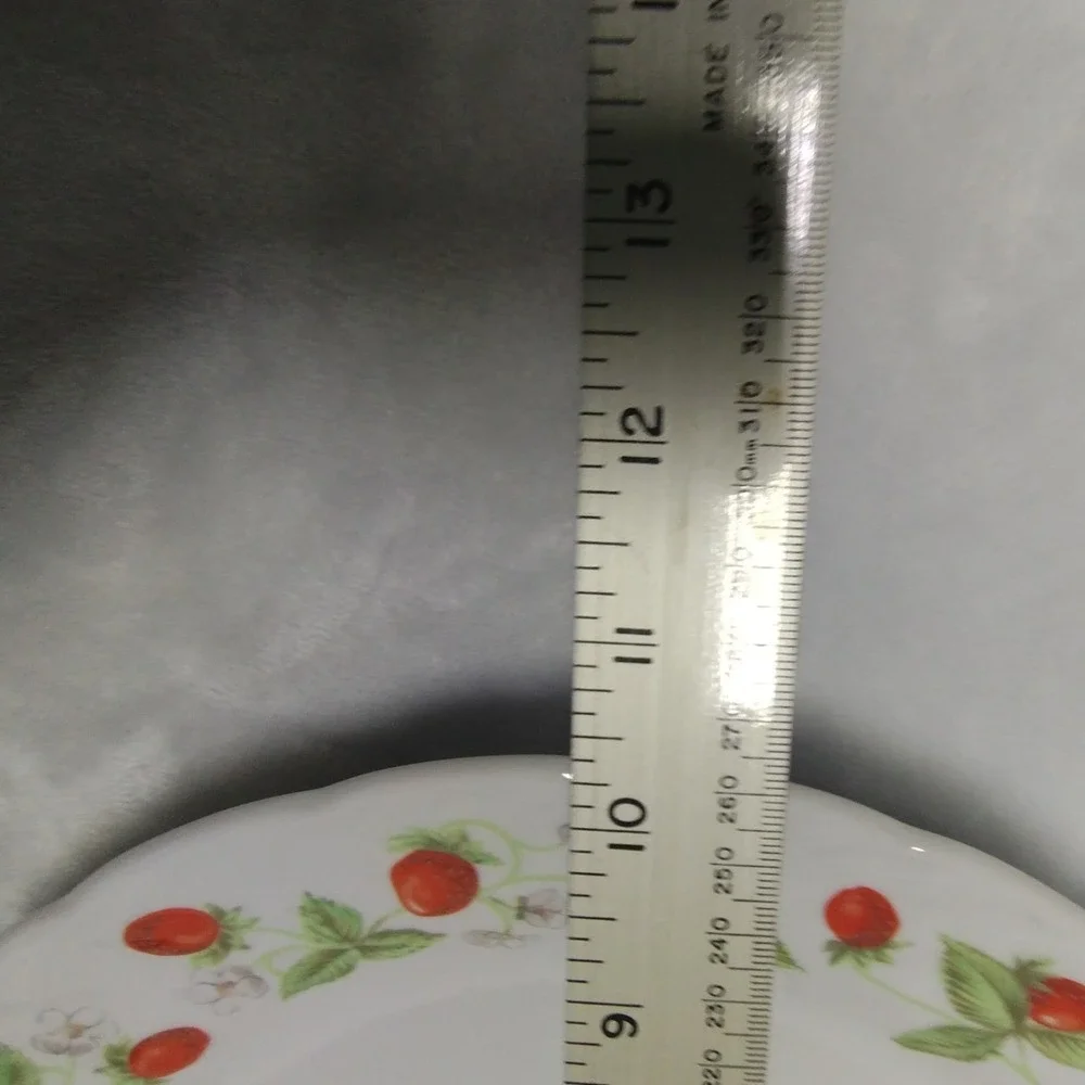 Bernardaud Limoges Fraises Strawberry Handled Cake Plate‎ French Porcelain
